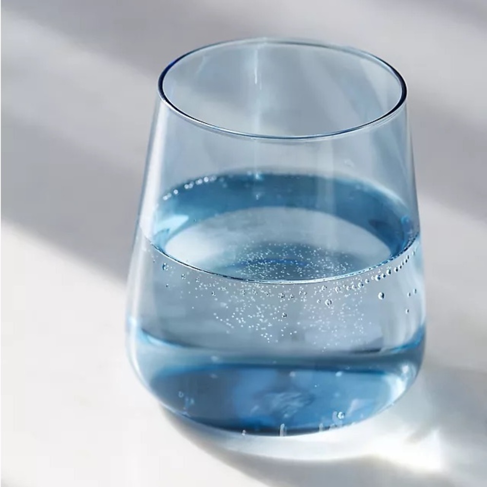 Anthropologie Morgan Stemless Wine Glasses Set Of 2